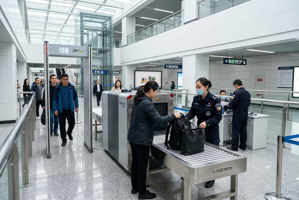 Airport Style Subway Station Security Baggage X-Ray Check