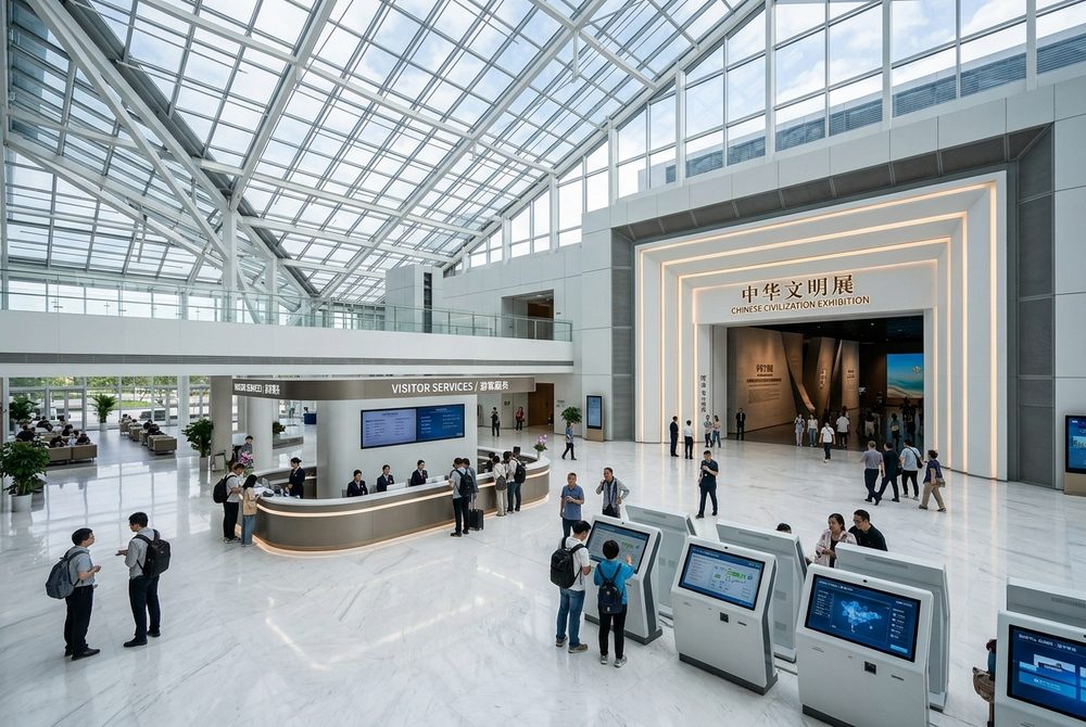Contemporary National Museum Grand Visitor Hall and Kiosks