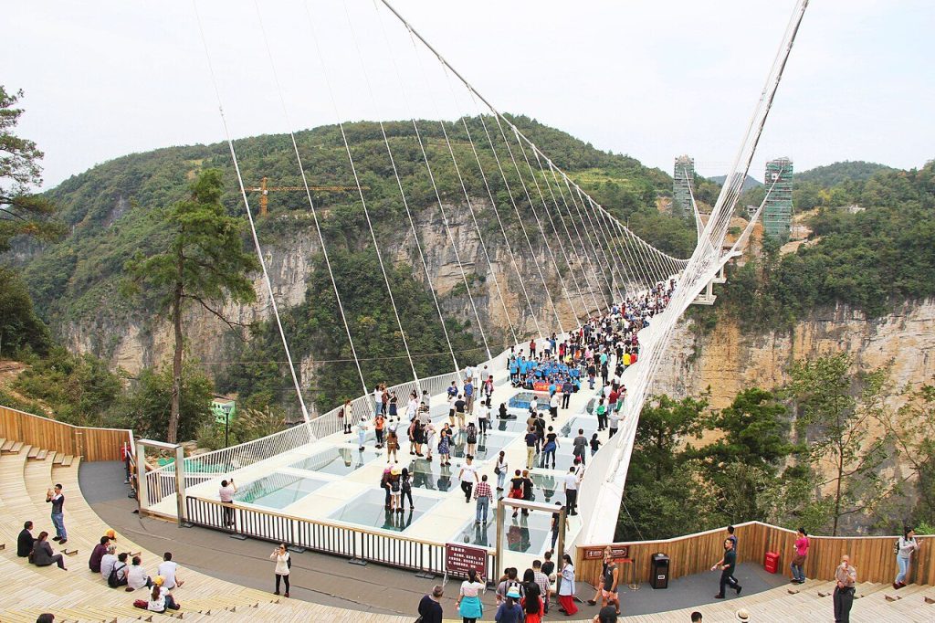 Zhangjiajie glass bridge and cliff walkways