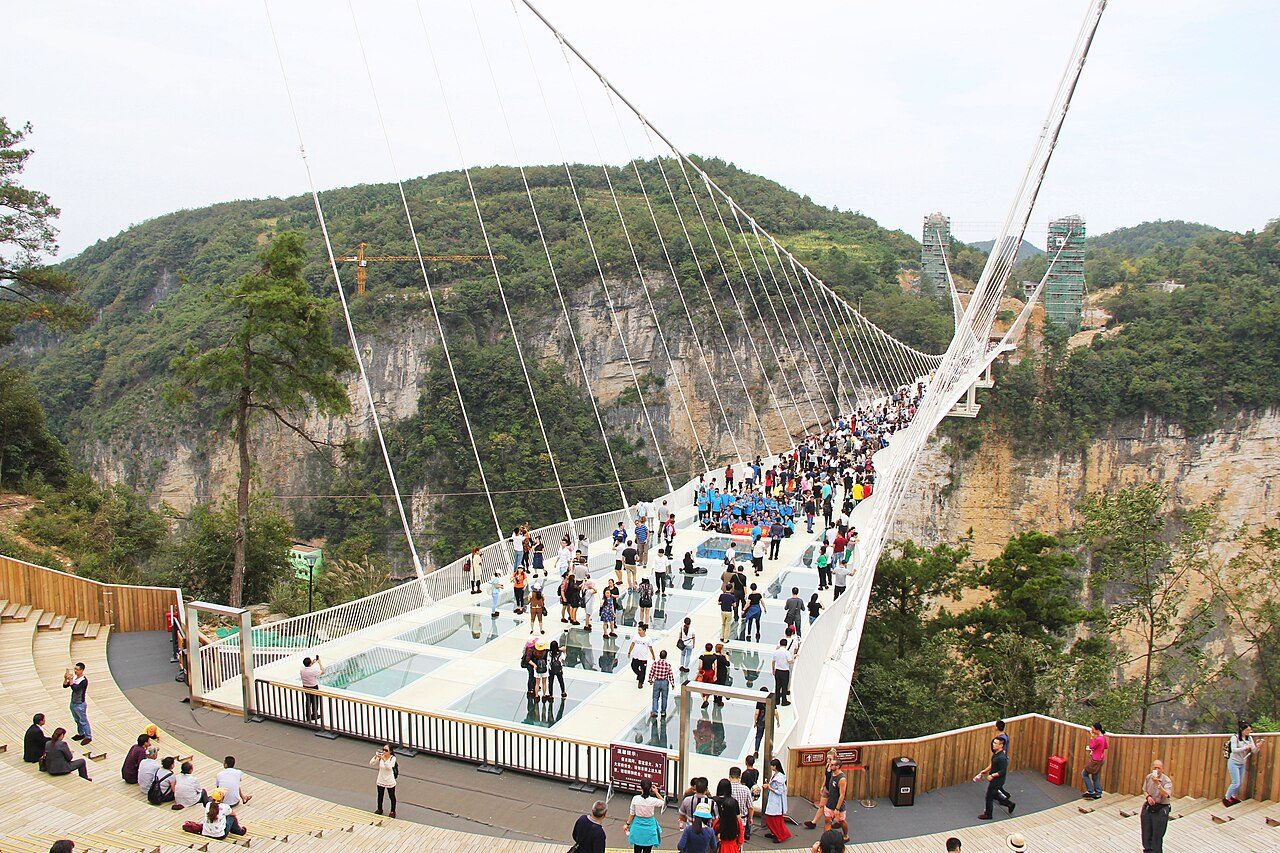 Zhangjiajie glass bridge and cliff walkways