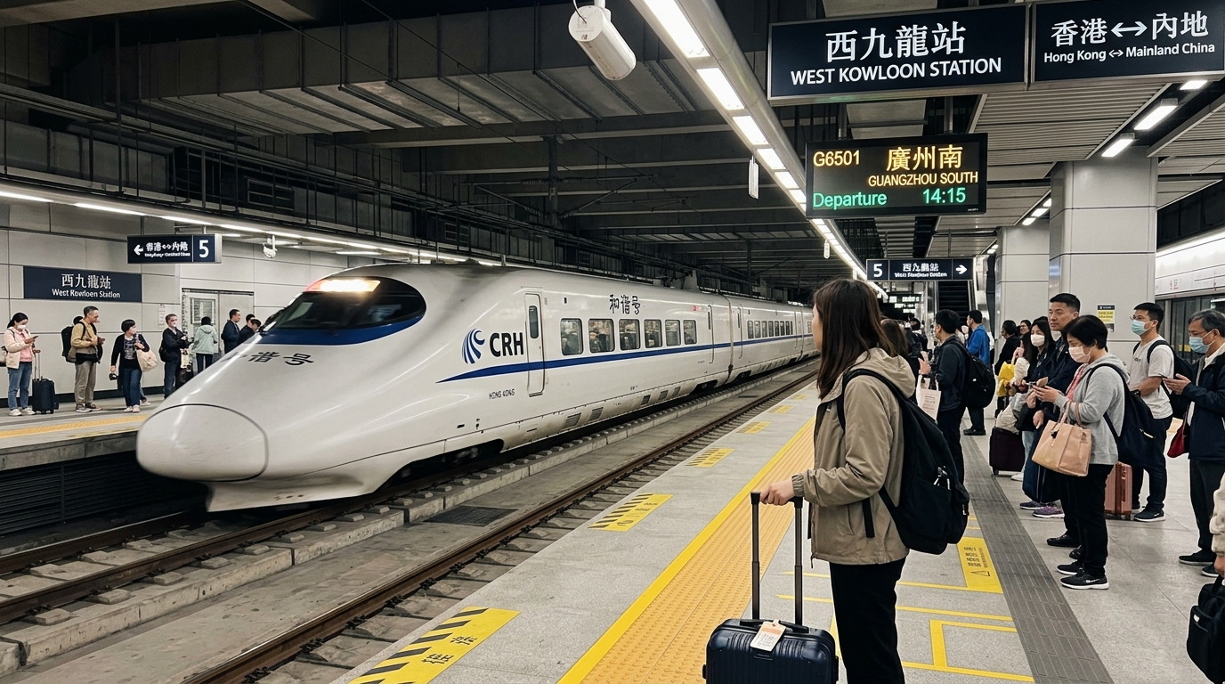 Hong Kong West Kowloon high speed railway station concourse